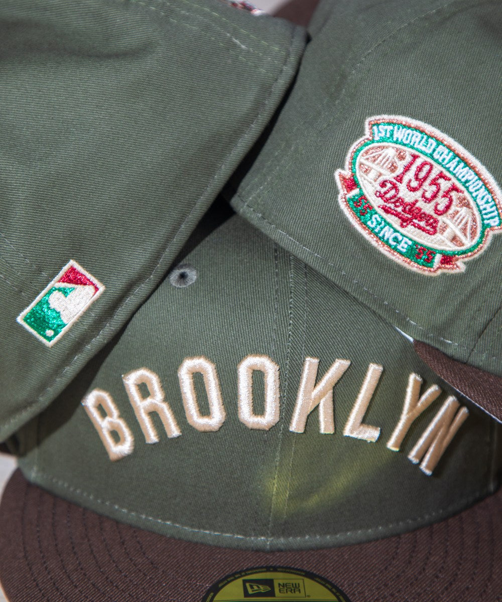 NEW ERA - Brooklyn Dodgers 1st World Championship 59Fifty Olive/Brown