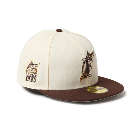NEW ERA Florida Marlins - 59FIFTY COLD BREW Cooperstown IVORY/BURNTWOOD 【14668184】