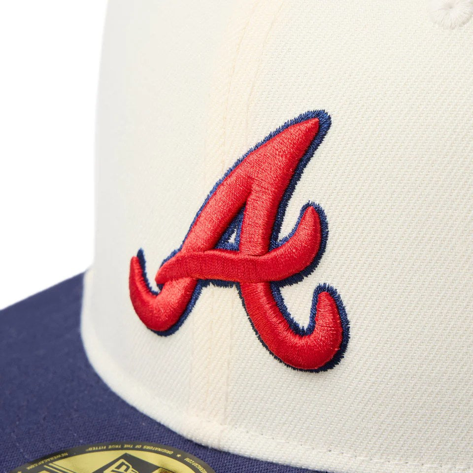 NEW ERA Atlanta Braves - 59FIFTY MLB 2TONE COOPERSTOWN WINE CORK/LIGHT NAVY 【14668161】