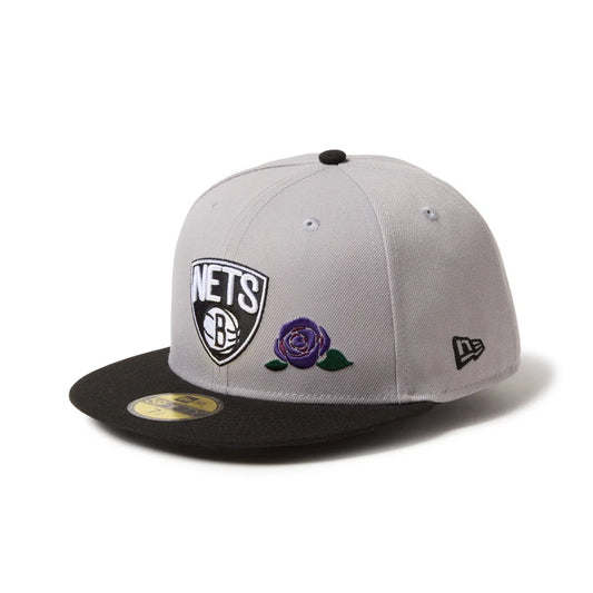 NEW ERA Brooklyn Nets - 59FIFTY WITH ROSE GRAY/BLACK 【14668147】