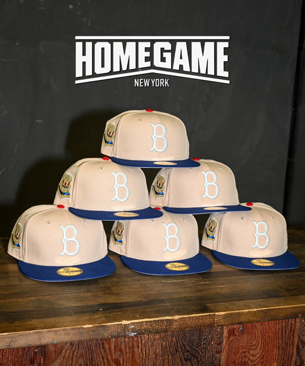 NEW ERA - Brooklyn Dogers NYCO WORLD SERIES 1956 59FIFTY VEGAS GOLD/SONGBIRD BLUE