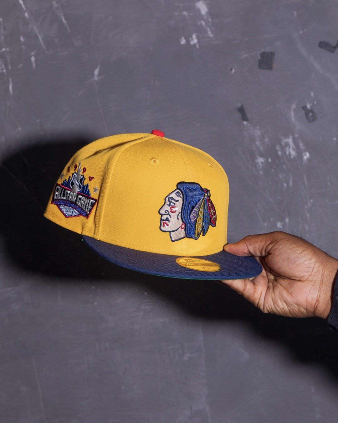 NEW ERA - Chicago Blackhawks 59Fifty NHL 1994 All Star Game Aged Gold/Navy