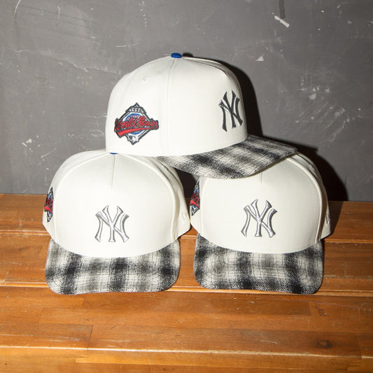 NEW ERA - New York Yankees 9Fifty A-Frame Snapback 1996 World Series Chrome White/Plaid