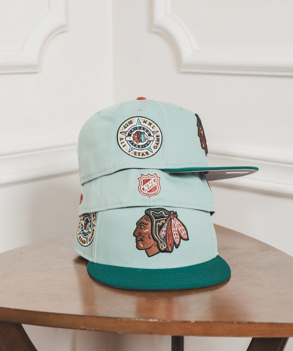 NEW ERA - Chicago Blackhawks 1991 All Star Game Everest Green/Dark Green
