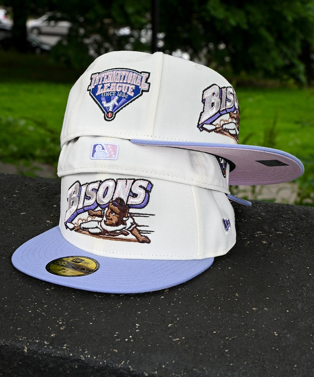 NEW ERA - Buffalo Bisons International League 59Fifty Chrome White/Lavender