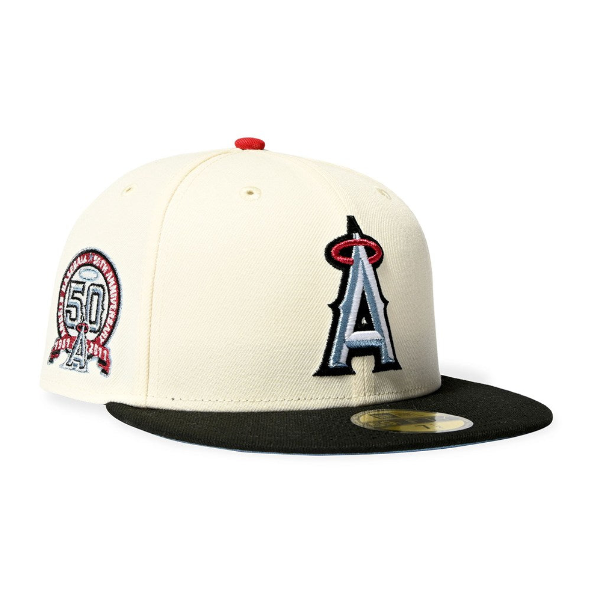 NEW ERA - ANAHEIM ANGELS CO 50th Anniversary 59FIFTY CHROME WHITE/BLACK 【71021917】