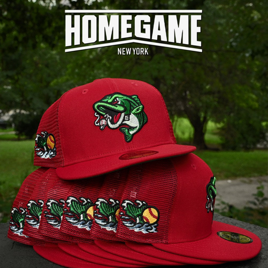 NEW ERA - Gwinnett Stripe Mesh Front Door Red Tracker 59Fifty