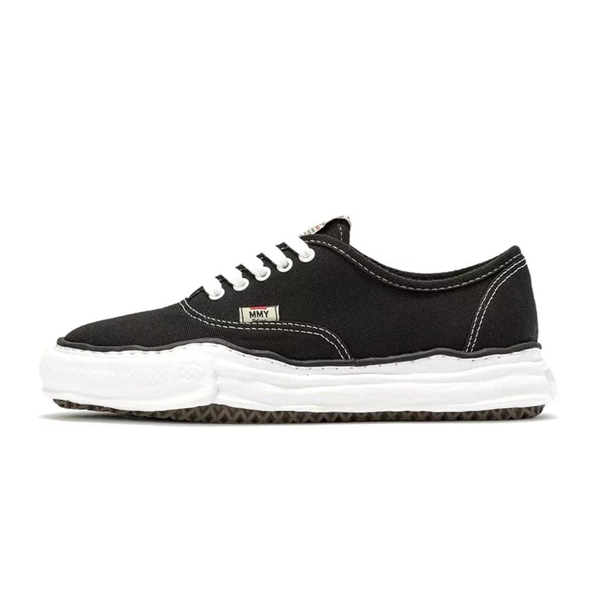 Maison MIHARA YASUHIRO ミハラヤスヒロ BAKER ベイカー キャンバス オリジナルソール LOW-TOP ”BLACK” ブラック【A02FW704】