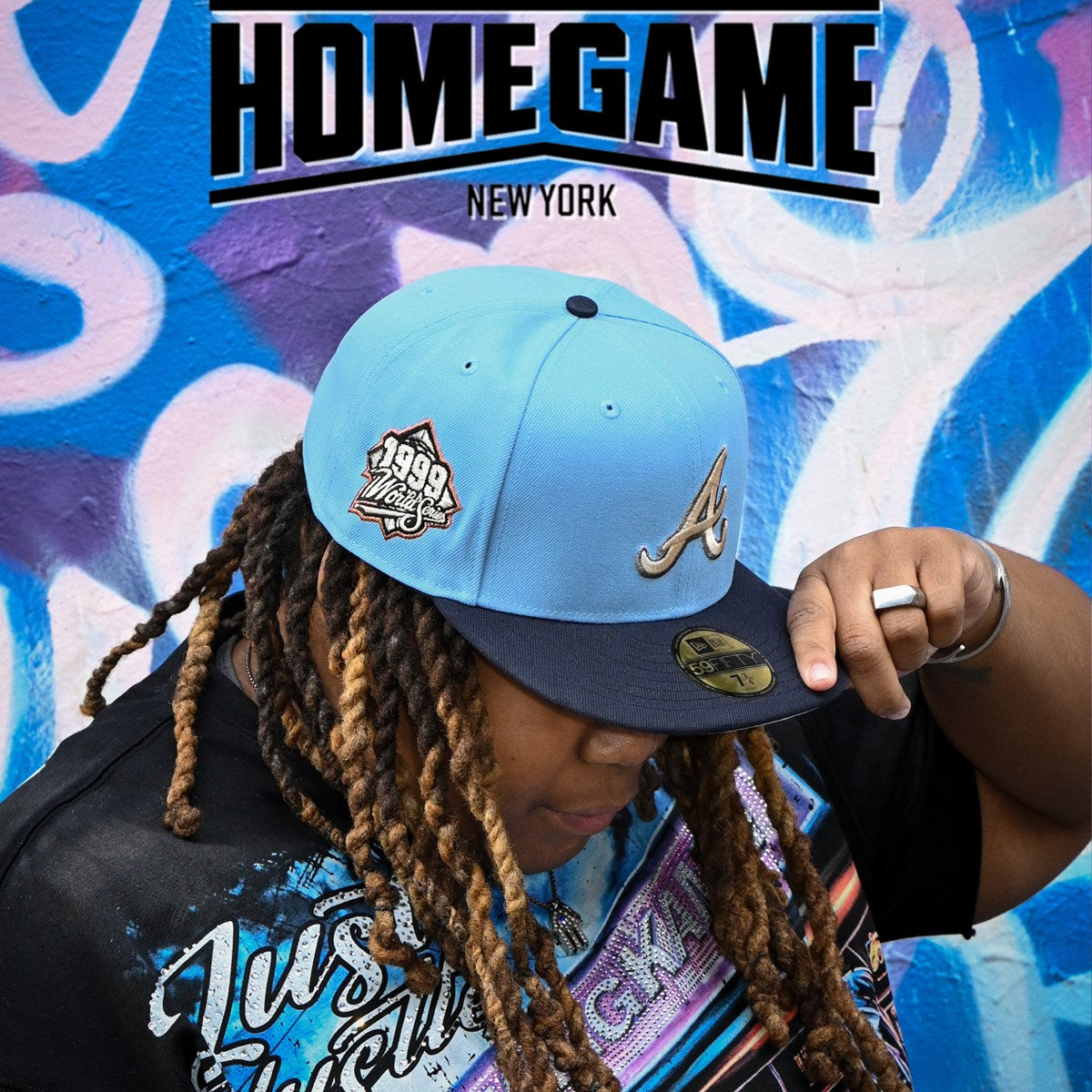 NEW ERA - Atlanta Braves 59Fifty 1999 World Series Sky Blue/Navy