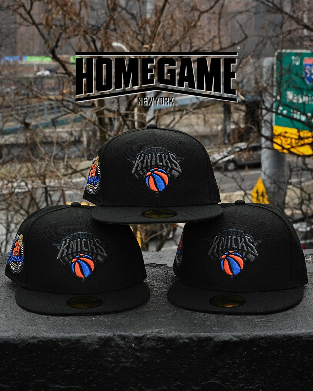 別注　59fifty Knicks 7 5/8 mens-new-era-x-compound-blue-