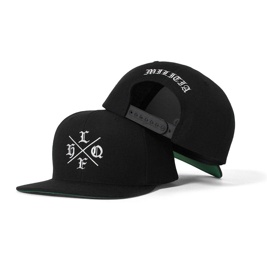 LFYT L×F×H×Q SNAPBACK CAP MILITIA [LE221412 LFHQ-13] BLACK