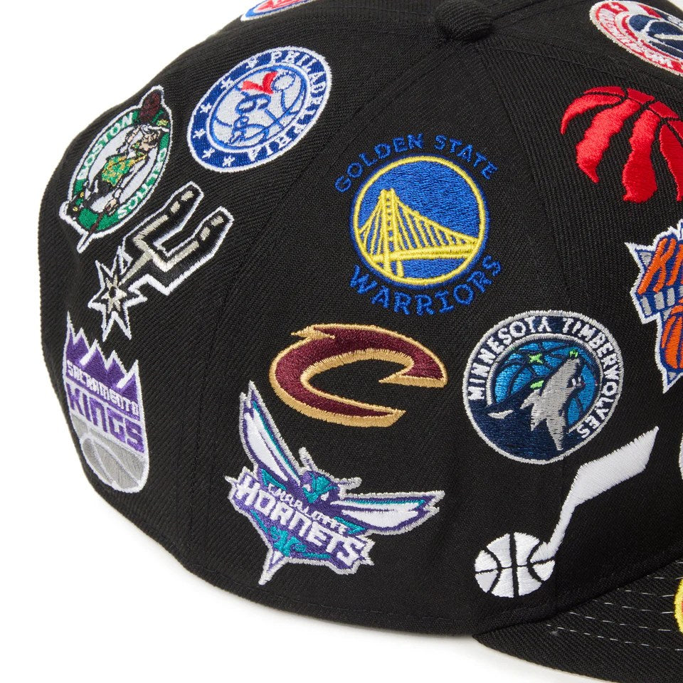 NEW ERA - 9FIFTY Team Logo Allover NBA BLACK 【14667798】