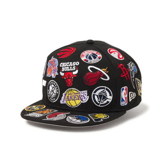 NEW ERA - 9FIFTY Team Logo Allover NBA BLACK 【14667798】