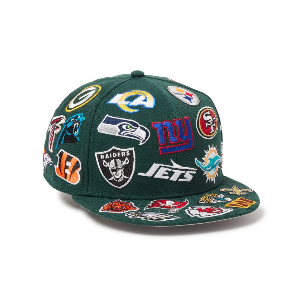 NEW ERA - 9FIFTY Team Logo Allover NFL DARK GREEN【14667797】