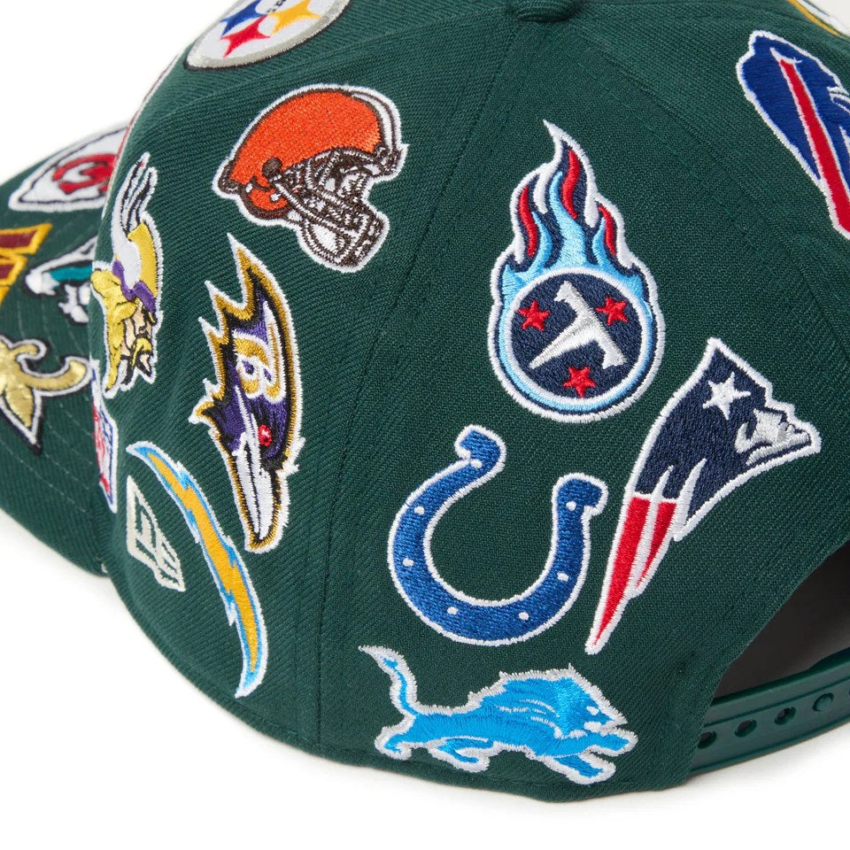 NEW ERA - 9FIFTY Team Logo Allover NFL DARK GREEN【14667797】