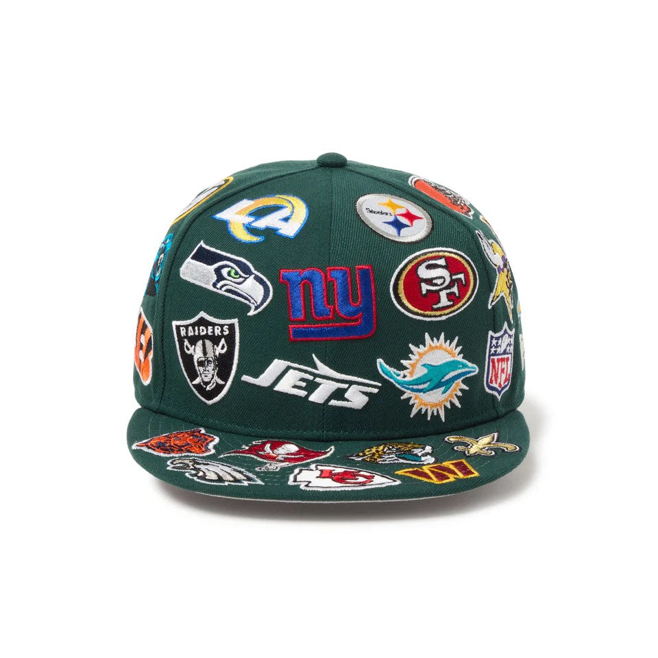 NEW ERA - 9FIFTY Team Logo Allover NFL DARK GREEN【14667797】