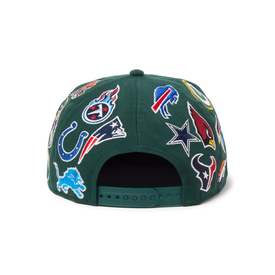 NEW ERA - 9FIFTY Team Logo Allover NFL DARK GREEN【14667797】