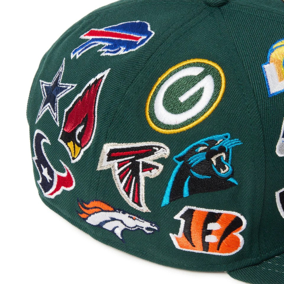 NEW ERA - 9FIFTY Team Logo Allover NFL DARK GREEN【14667797】