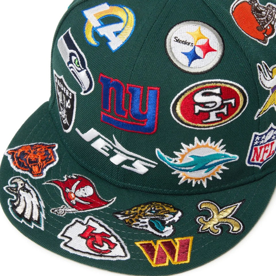 NEW ERA - 9FIFTY Team Logo Allover NFL DARK GREEN【14667797】