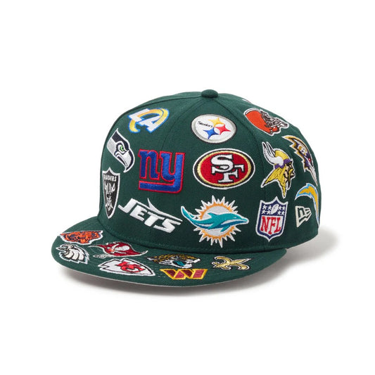 NEW ERA - 9FIFTY Team Logo Allover NFL DARK GREEN【14667797】