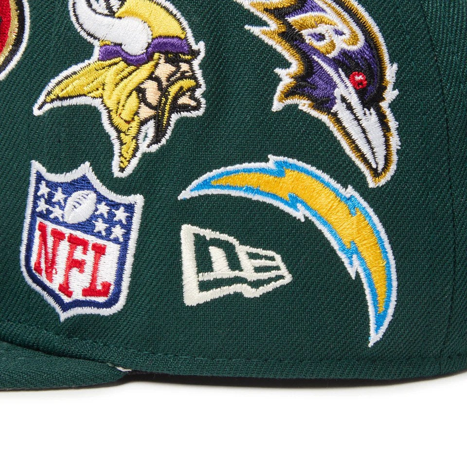 NEW ERA - 9FIFTY Team Logo Allover NFL DARK GREEN【14667797】