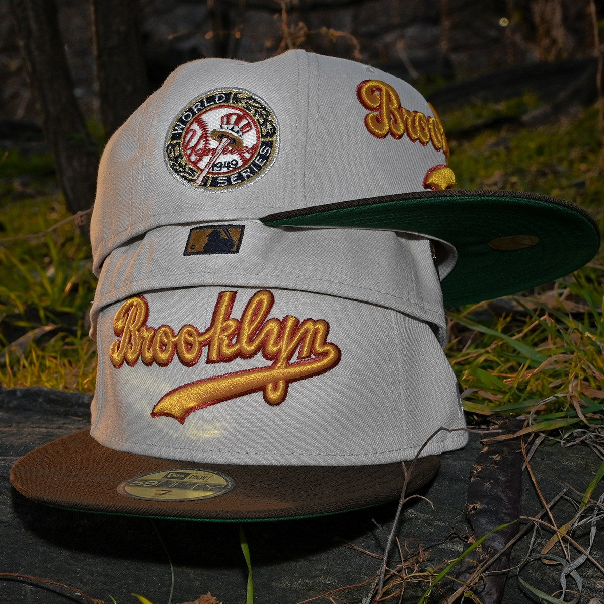 NEW ERA - Brooklyn Dodgers 59Fifty 1949 World Series Stone/Walnut