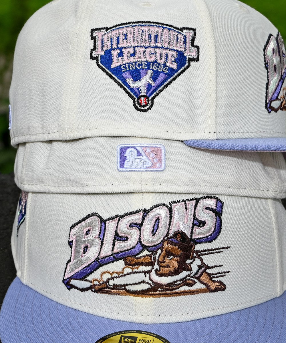 NEW ERA - Buffalo Bisons International League 59Fifty Chrome White/Lavender