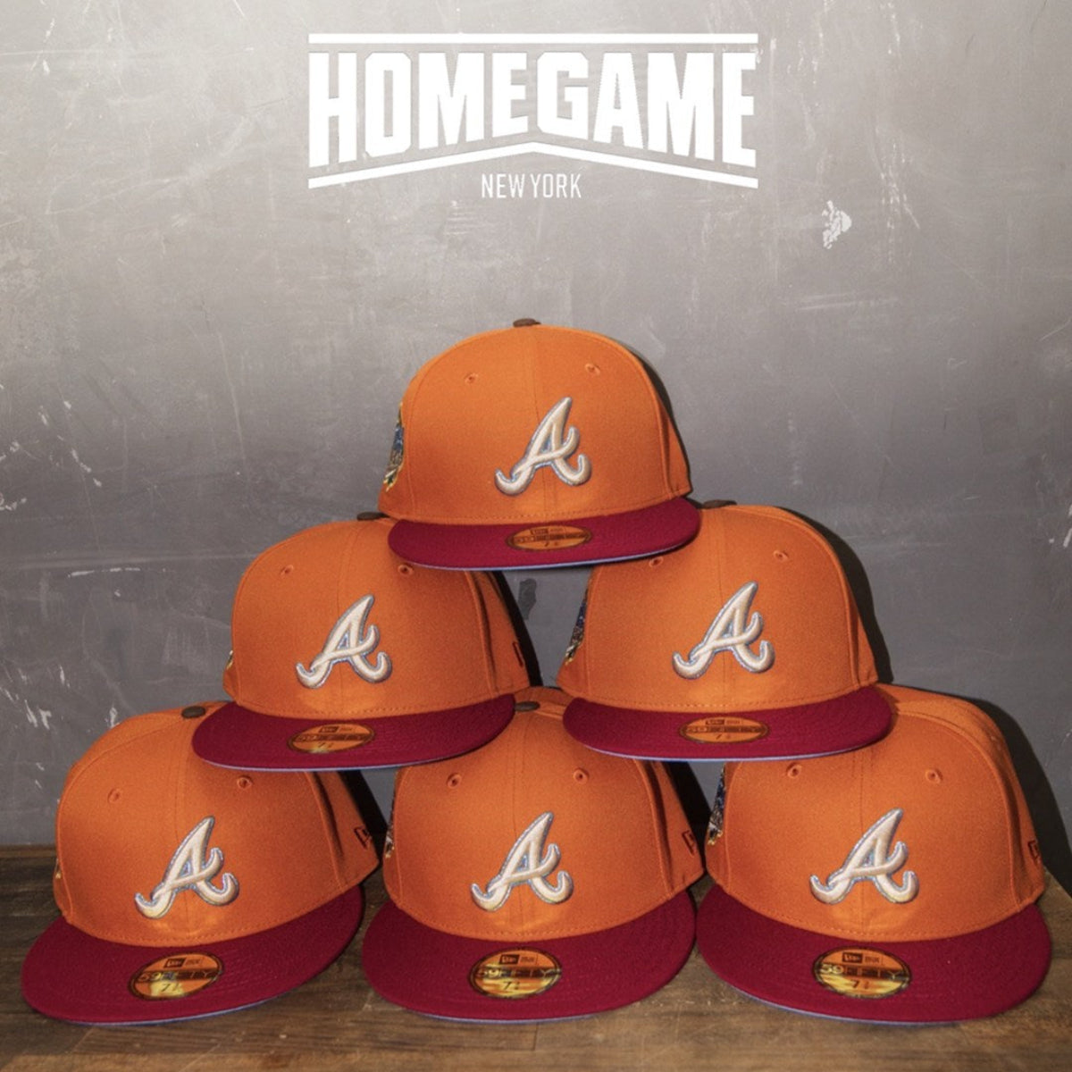 NEW ERA - Atlanta Braves 59Fifty 1999 World Series Rust Orange/Burgundy