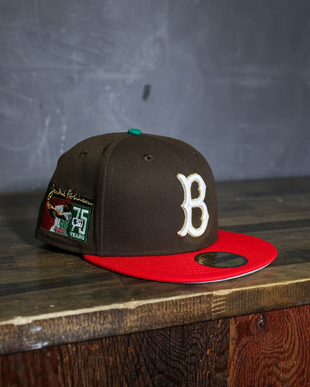 NEW ERA - Brooklyn Dodgers 59Fifty Jackie Robinson 75th Anniversary Walnut/Scarlet