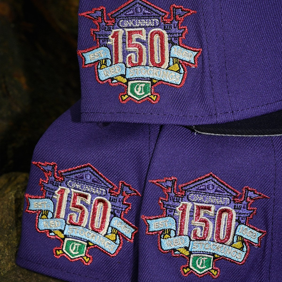NEW ERA Cincinnati Reds - 59Fifty 150th Anniv. Red Stockings Purple/Navy