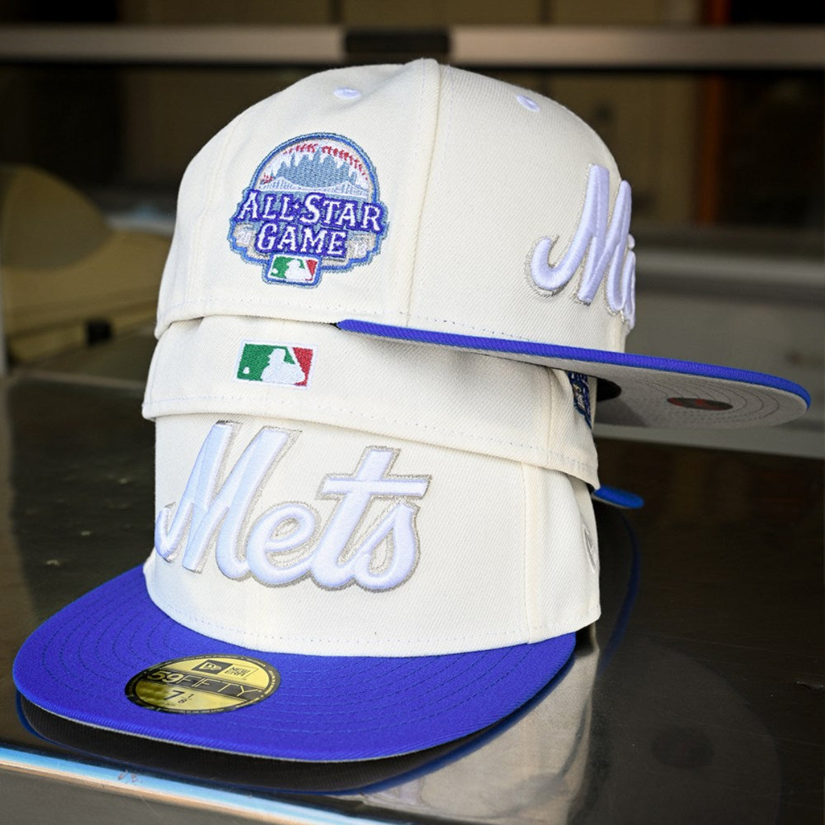NEW ERA - New York Mets 2013 World Series 59Fifty Chrome White/Blue Bead