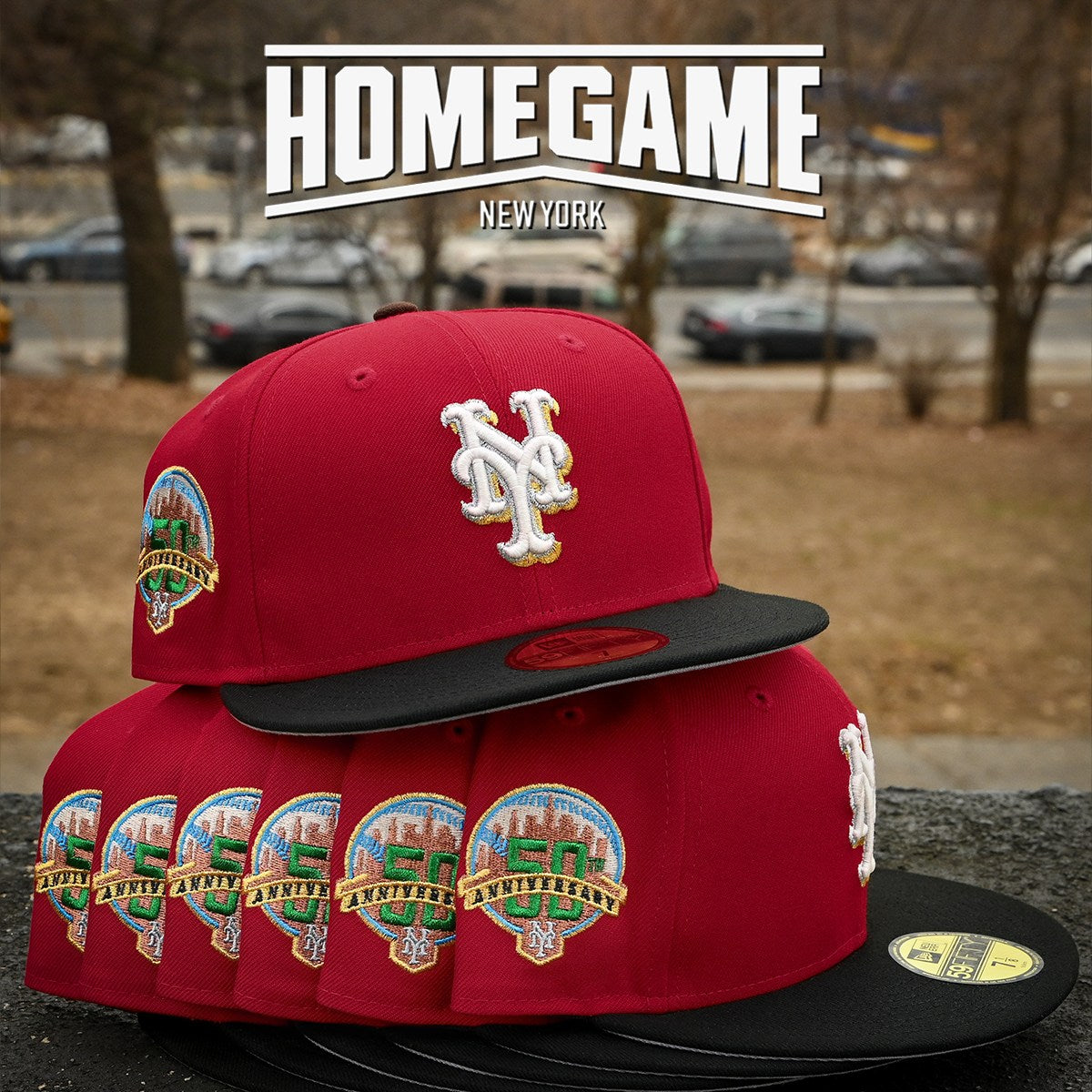 NEW ERA - New York Mets 59Fifty 50th Anniversary Front Door Red