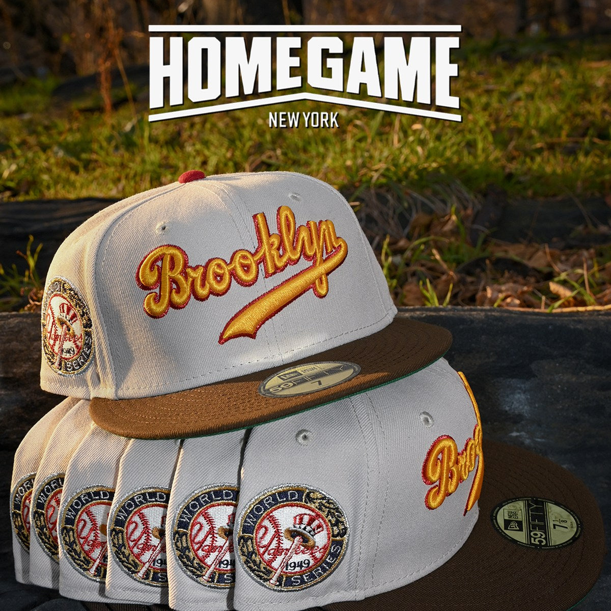 NEW ERA - Brooklyn Dodgers 59Fifty 1949 World Series Stone/Walnut