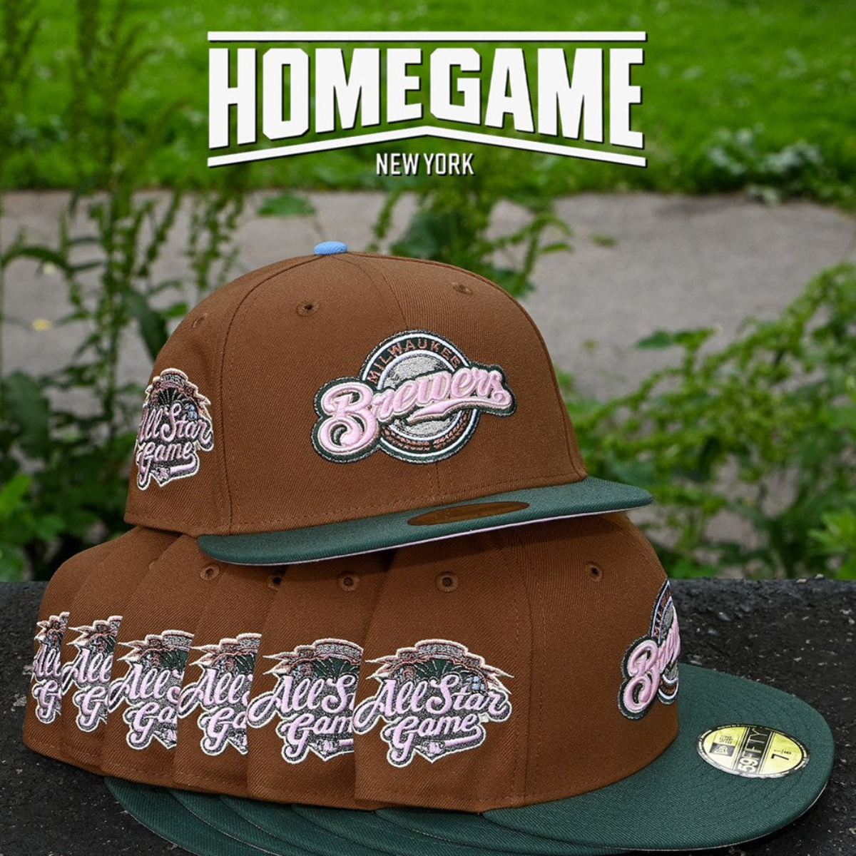 NEW ERA - Milwaukee Brewers 59Fifty 2002 All Star Game Khaki/Dark Green