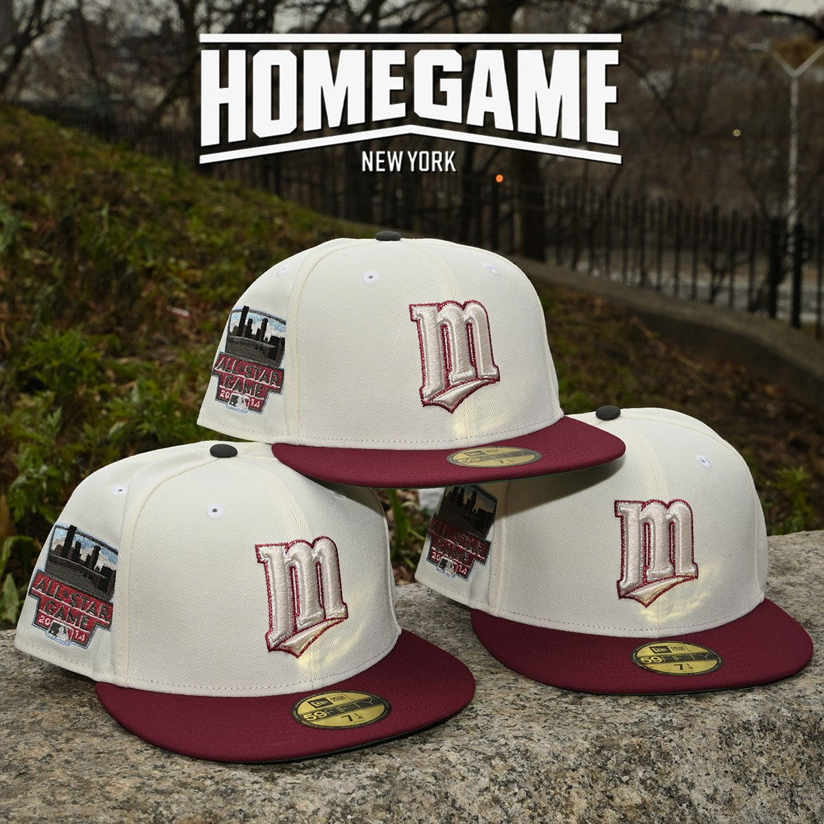 NEW ERA - Minnesota Twins 59Fifty 2014 All Star Game Chrome White/Burgundy