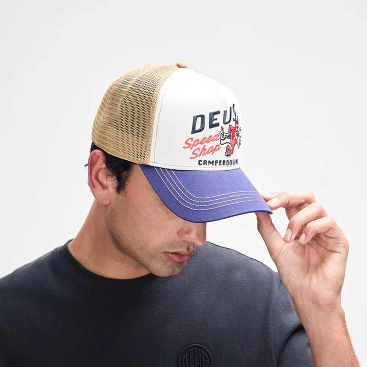 DEUS EX MACHINA - Dogleg Trucker Dirty White 【D261MHA336】