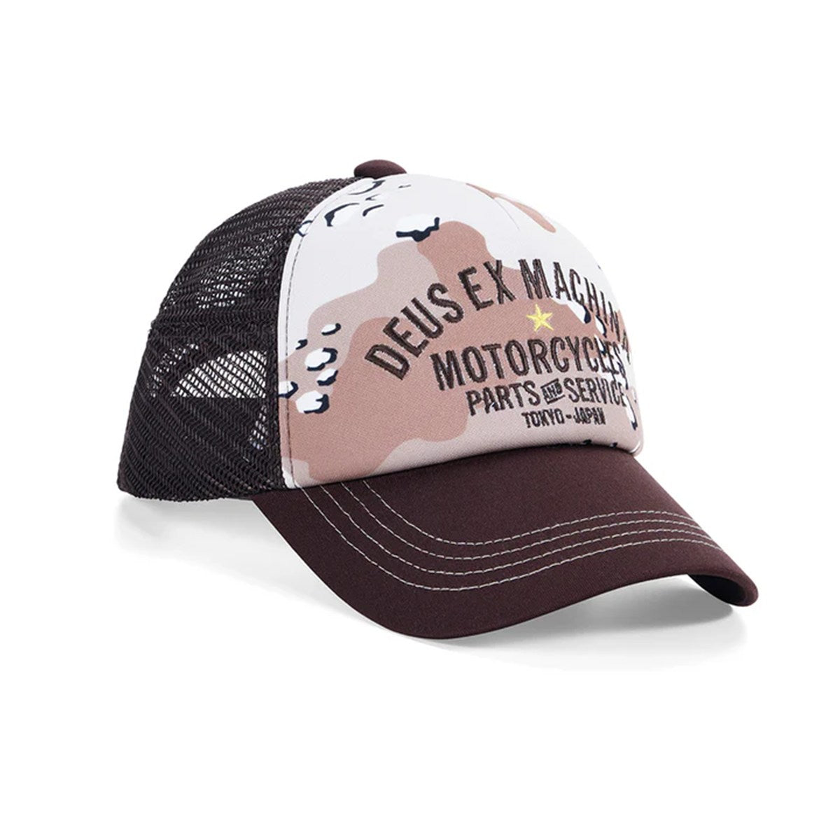 DEUS EX MACHINA - Tokyo Original Address Trucker CAMO Camo 【D261UHA035】