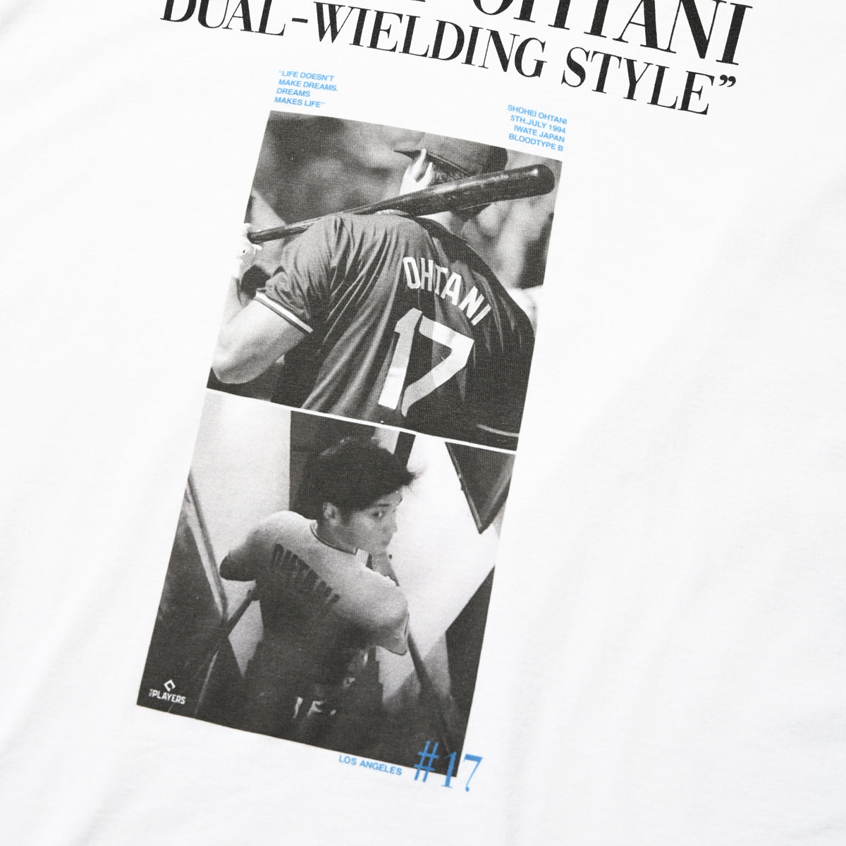 大谷翔平 Shohei Ohtani - OHTANI TEE #2 Tシャツ WHITE,BLUE【HG240117】