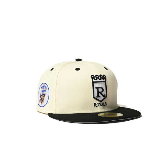 NEW ERA - 59FIFTY KANSAS CITY ROYALS CO 25TH ANV CHROME/BLACK【70894909】