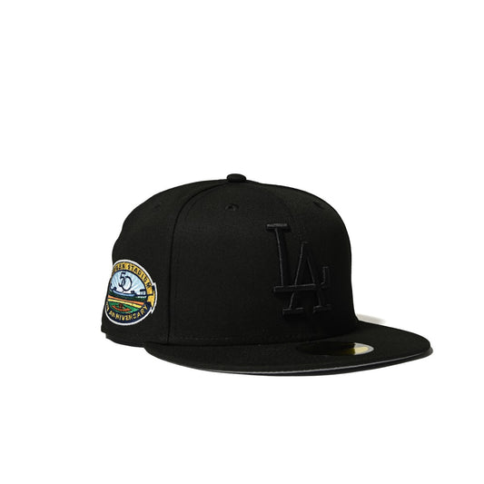 NEW ERA LOS ANGELES DODGERS - 59FIFTY CO 50TH ANV BLACK/UVGRY BLKOUT PACK 【70894888】