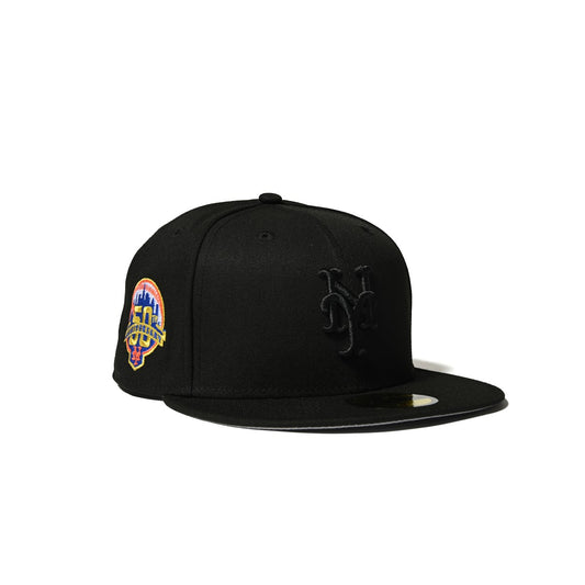 NEW ERA NEW YORK METS - 59FIFTY CO 50TH ANV BLACK/UVGRY BLKOUT PACK 【70894878】