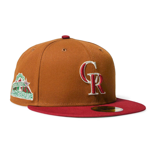 NEW ERA - COLORADO ROCKIES CO 1998 ASG 59FIFTY TOASTED PEANUT/CRDNL 【71021909】