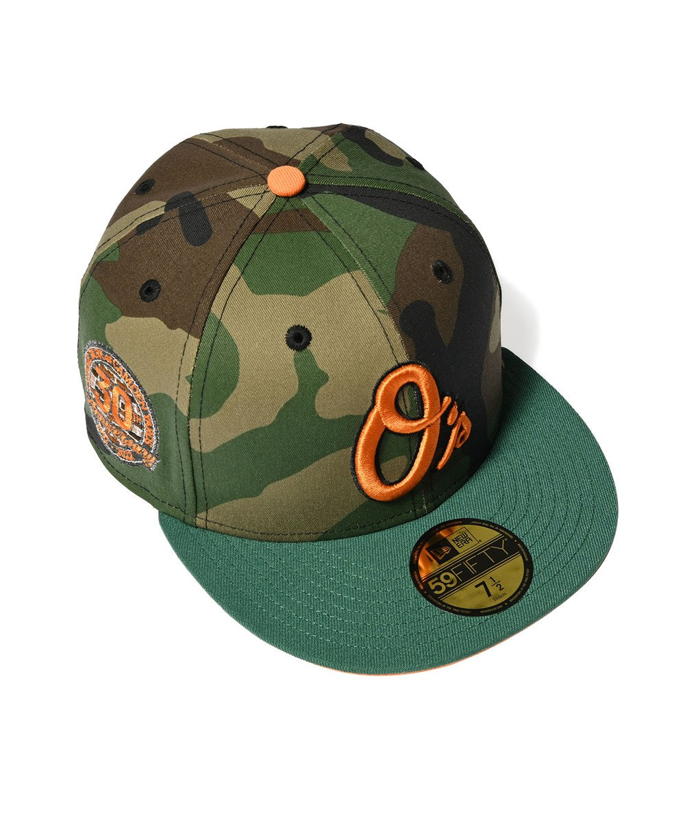 NEW ERA - BALTIMORE ORIOLES CO CAMDEN YARD 30TH 59FIFTY WD CAMO/EGRN【71021910】