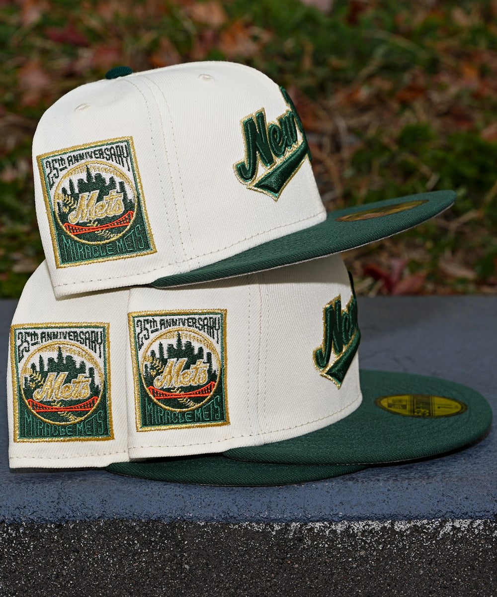 NEW ERA - New York Mets 25th Anniversary 59Fifty Chrome White/Dark Green