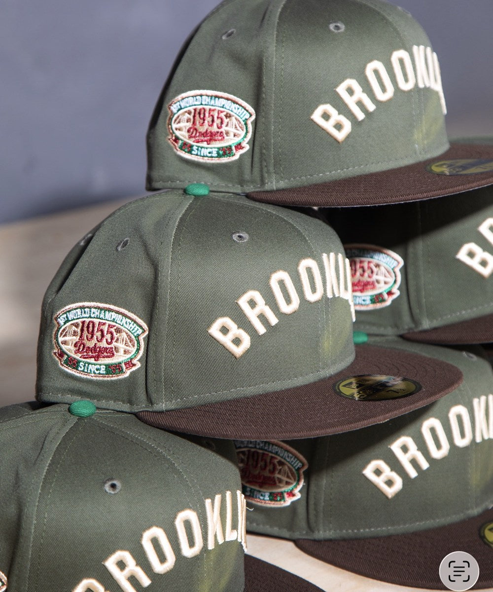 NEW ERA - Brooklyn Dodgers 1st World Championship 59Fifty Olive/Brown