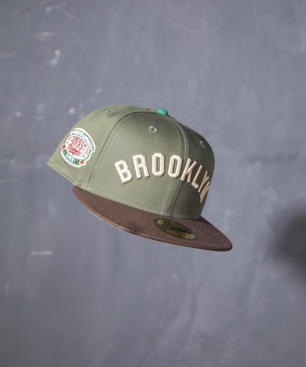 NEW ERA - Brooklyn Dodgers 1st World Championship 59Fifty Olive/Brown