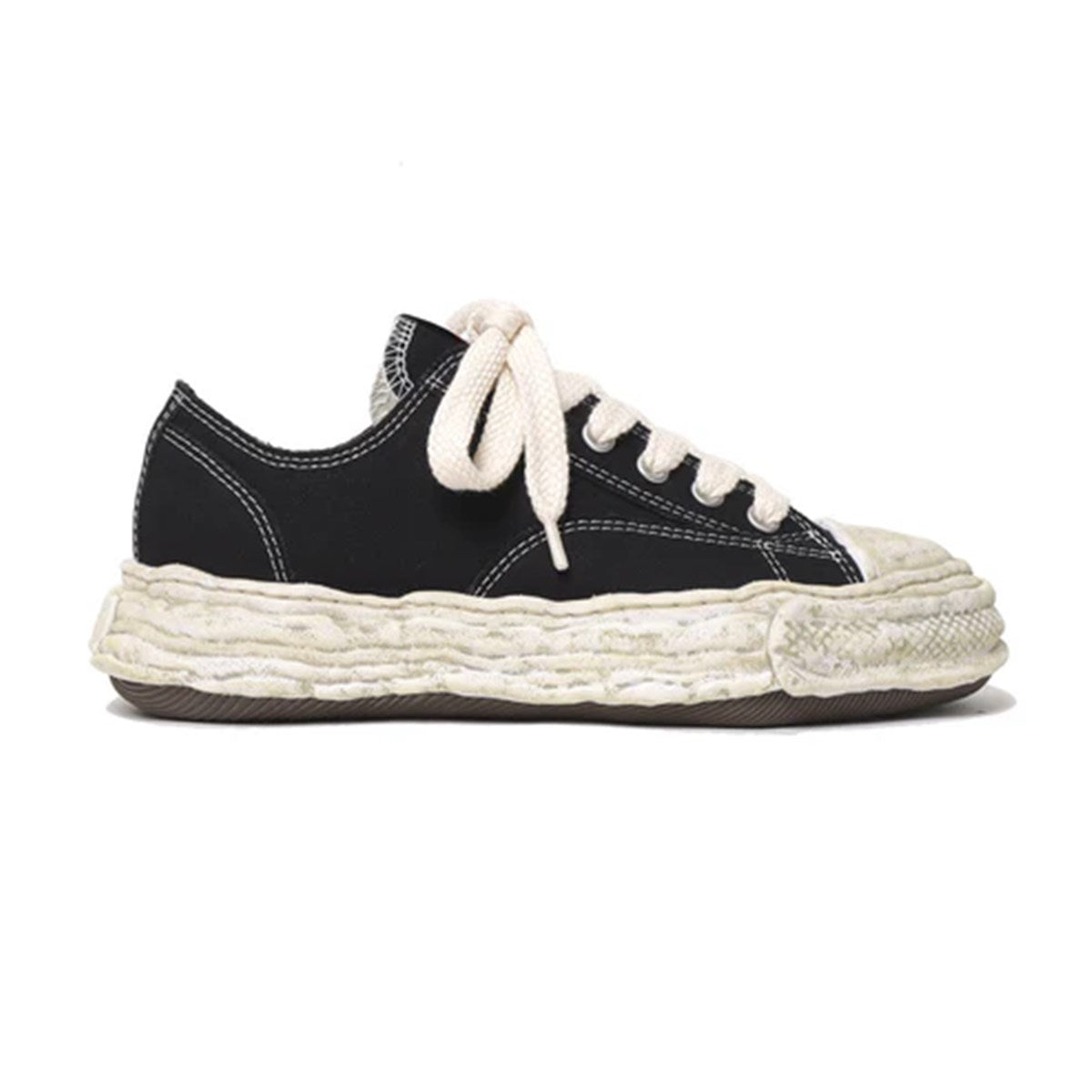 Maison MIHARA YASUHIRO Peterson 23 Vintage Color Dyed OG Sole Low-Top Black | Black [A13FW713]