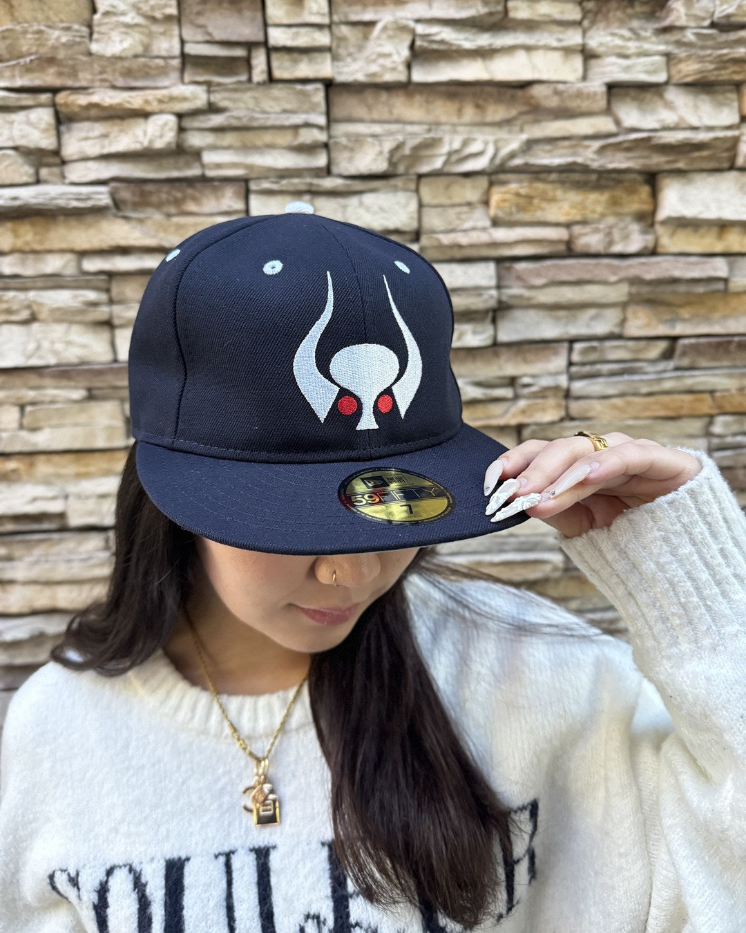 NEW ERA TARO OKAMOTO - 59FIFTY 近鉄バファローズ1978 NAVY【14683821