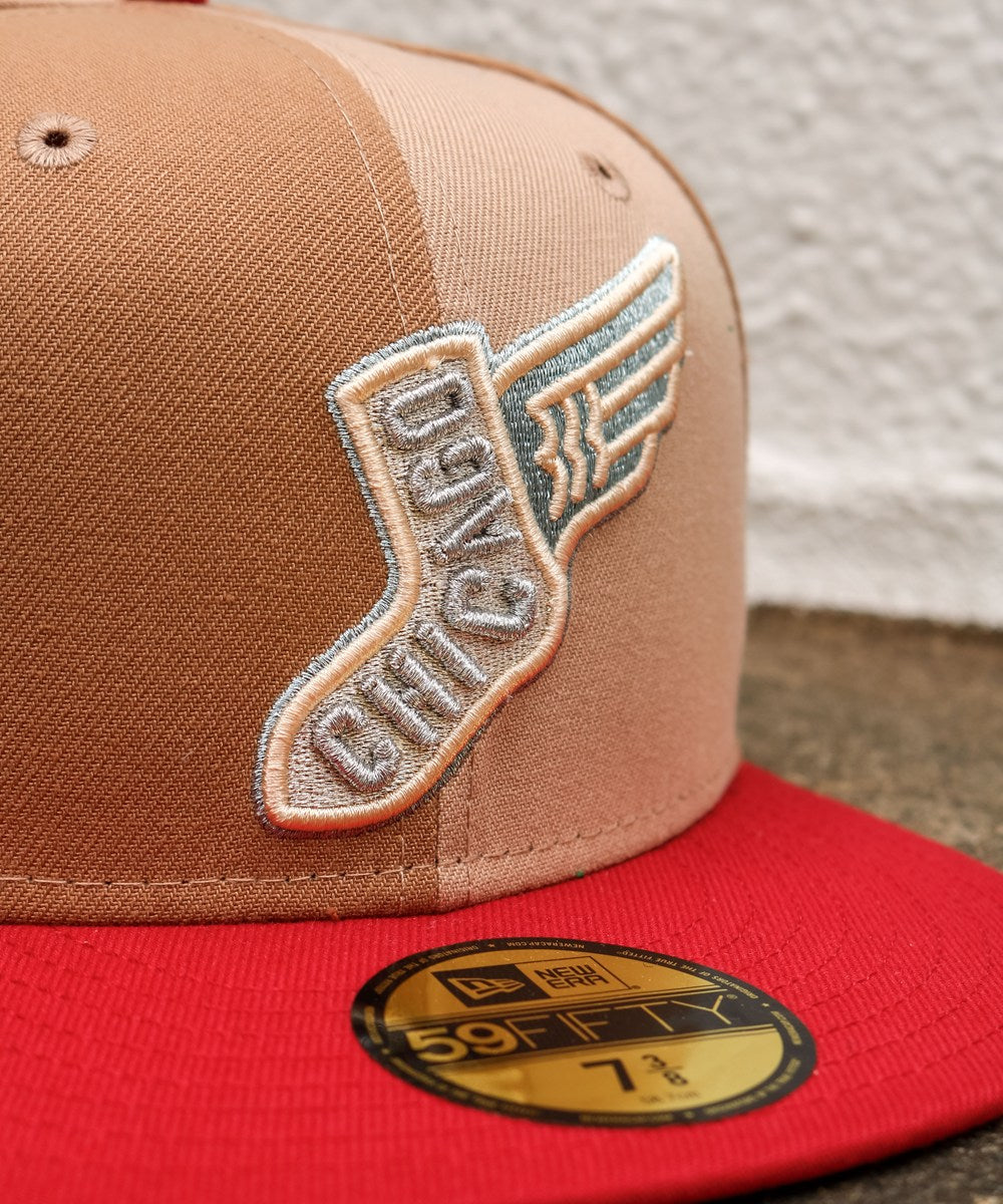 TY MATHIS NEW ERA - Chicago White Sox 59FIFTY CHI Patch Brown Crazy/Red