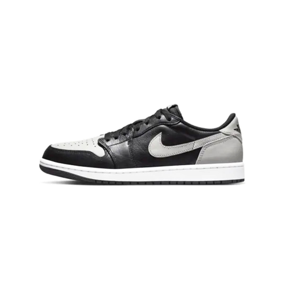 NIKE MENS AIR JORDAN 1 RETRO LOW OG BLACK/MEDIUM GREY WHITE